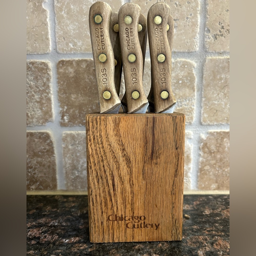 Chicago Cutlery Wooden Steak Knife Block Set
